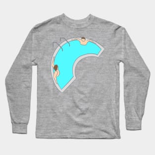 Two Bros Chillin in a Hot Tub Long Sleeve T-Shirt